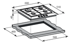 Превью картинка Газовая варочная панель Weissgauff HGG 640 WG Nano Glass #15