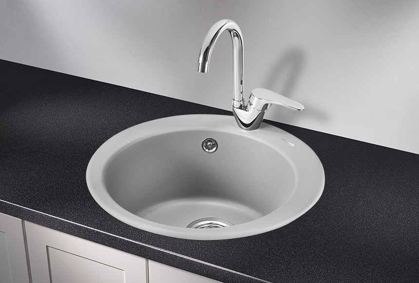 Фото Кварцевая мойка GRANULA 4801, АЛЮМИНИУМ