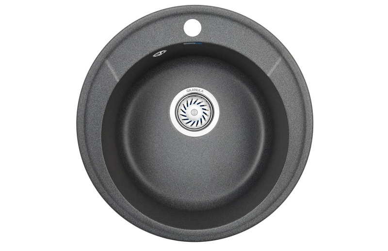 Превью картинка Кварцевая мойка GRANULA 4802, ГРАФИТ #2