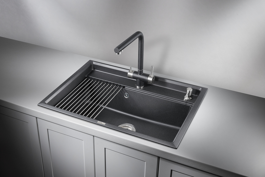 Фото Кварцевая мойка GRANULA 7301, ЧЁРНЫЙ