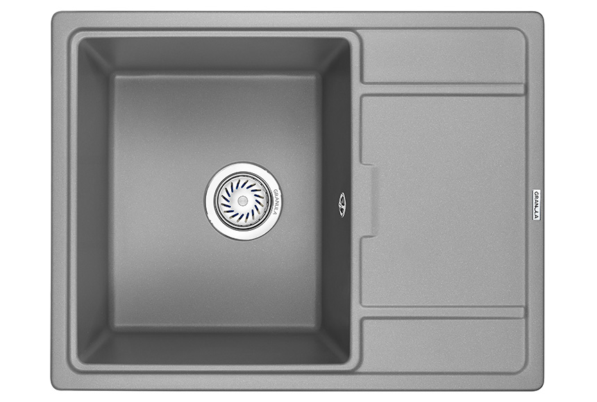 Превью картинка Кварцевая мойка GRANULA 6503, АЛЮМИНИУМ #2