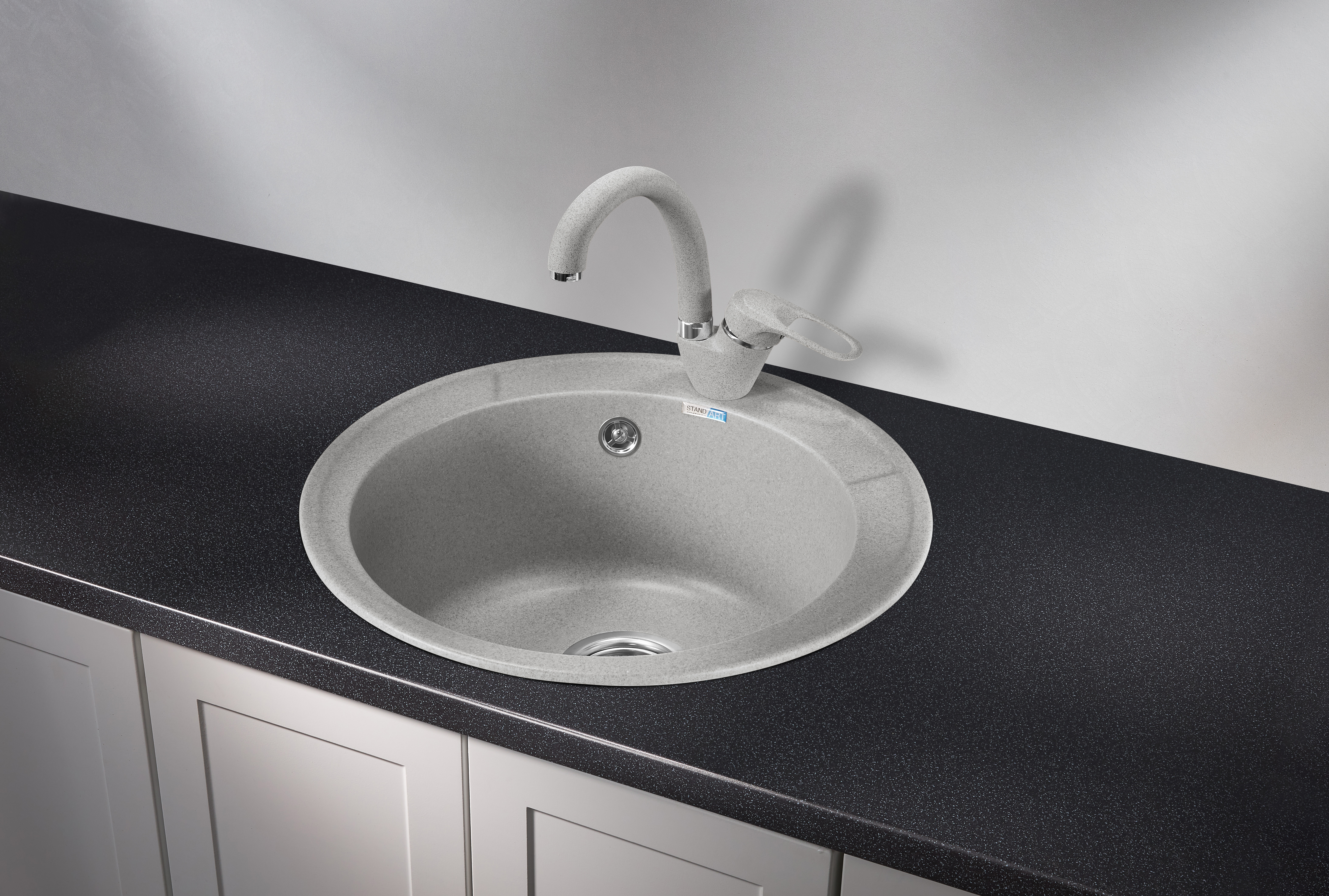 Картинка GRANULA 4802, БАЗАЛЬТ, кухонная мойка, СтандАРТ кварц