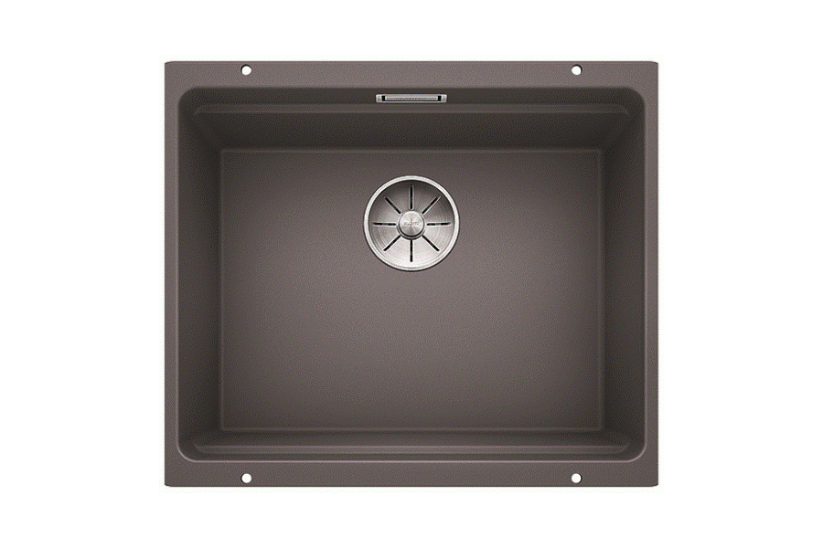 Фото Гранитная мойка Blanсo ETAGON 500-U SILGRANIT PuraDur темная скала
