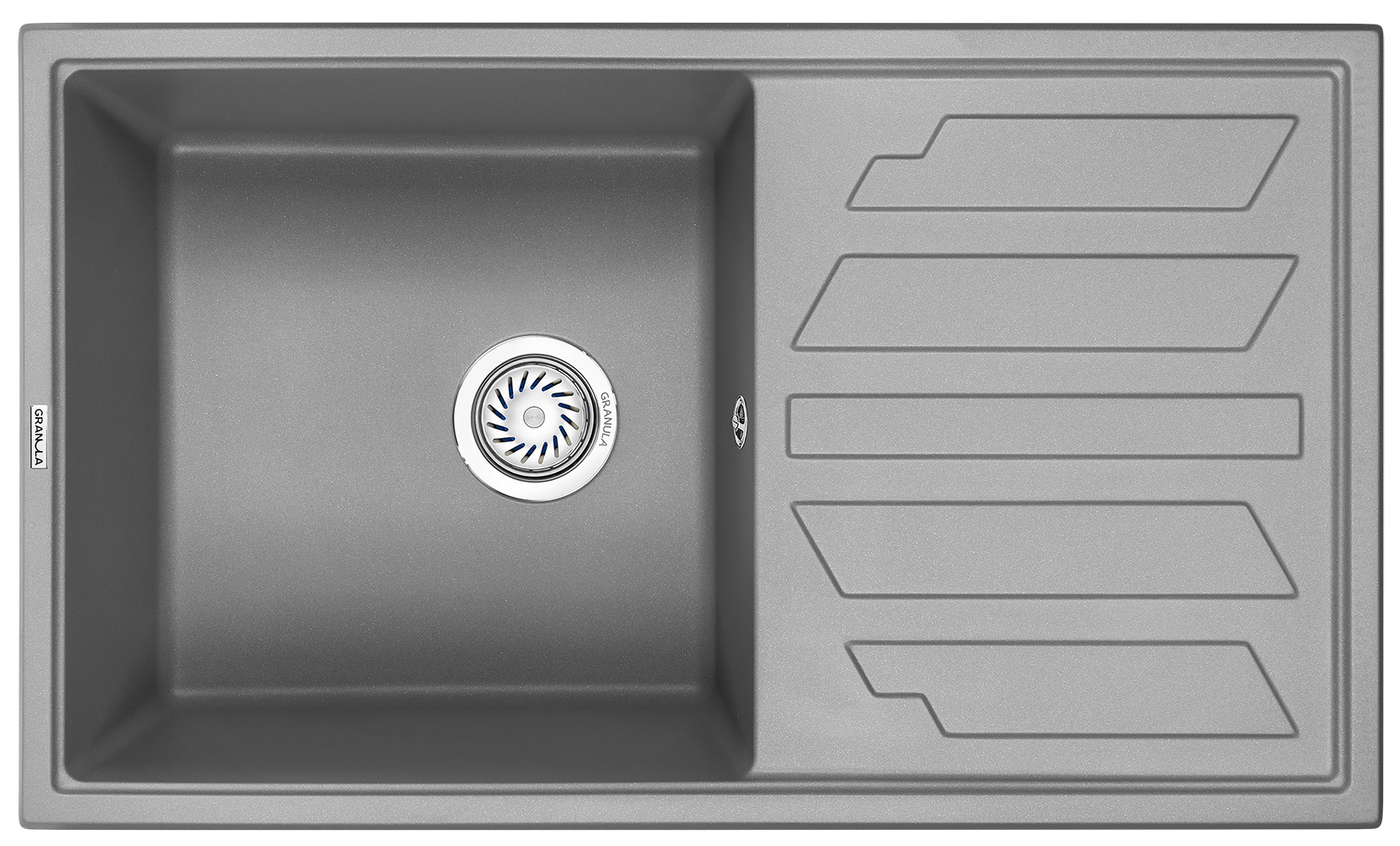 Превью картинка Кварцевая мойка GRANULA 8601, АЛЮМИНИУМ #2