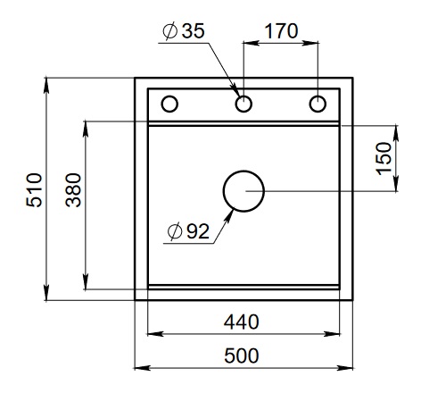 Превью картинка Кварцевая мойка GRANULA 5002, АЛЮМИНИУМ #4