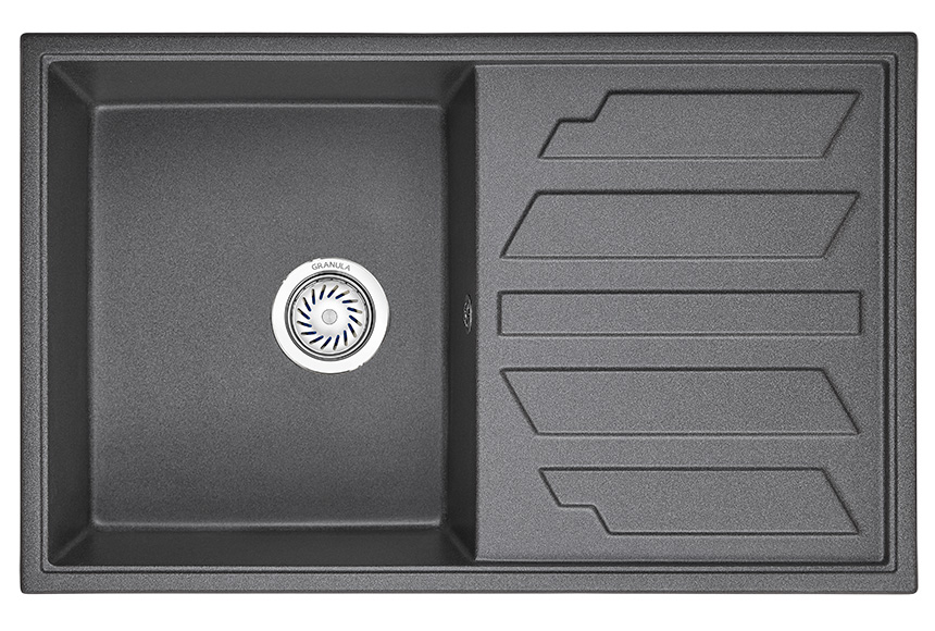 Превью картинка Кварцевая мойка GRANULA 8002, ГРАФИТ #2