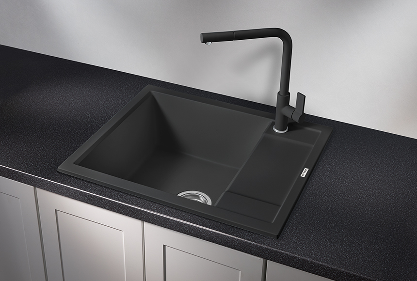 Фото Кварцевая мойка GRANULA 6002, ТУРМАЛИН