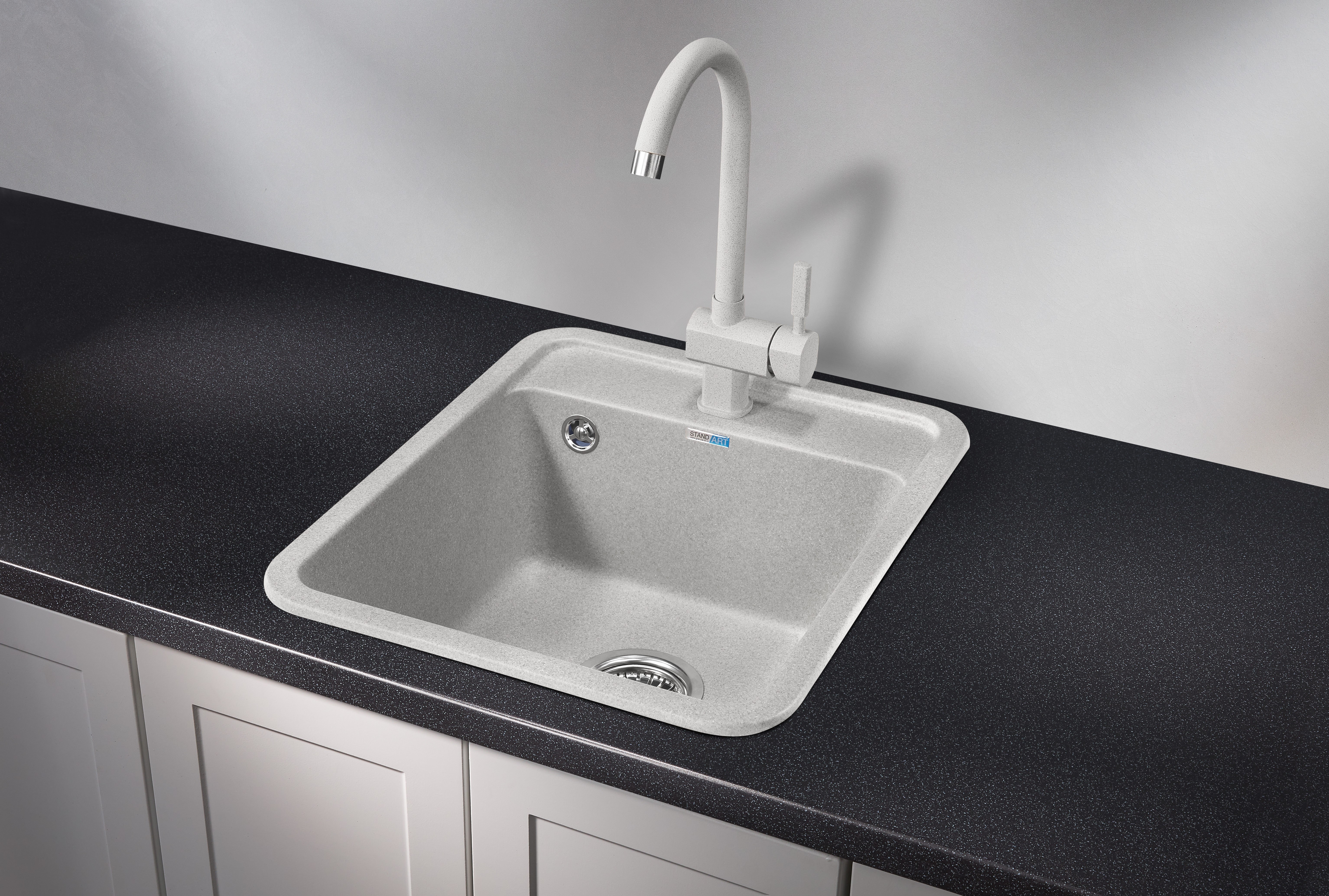 Фото Кварцевая мойка GRANULA 4202, БАЗАЛЬТ