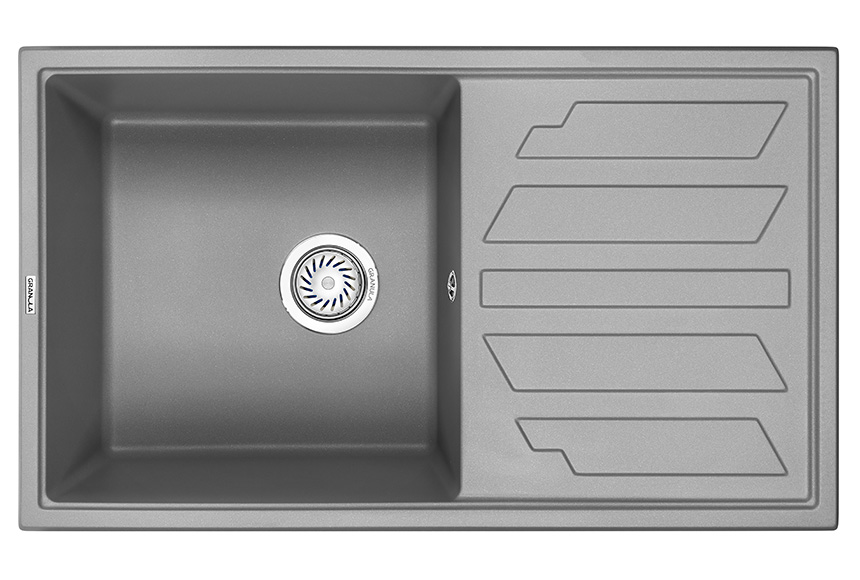 Превью картинка Кварцевая мойка GRANULA 8002, АЛЮМИНИУМ #2