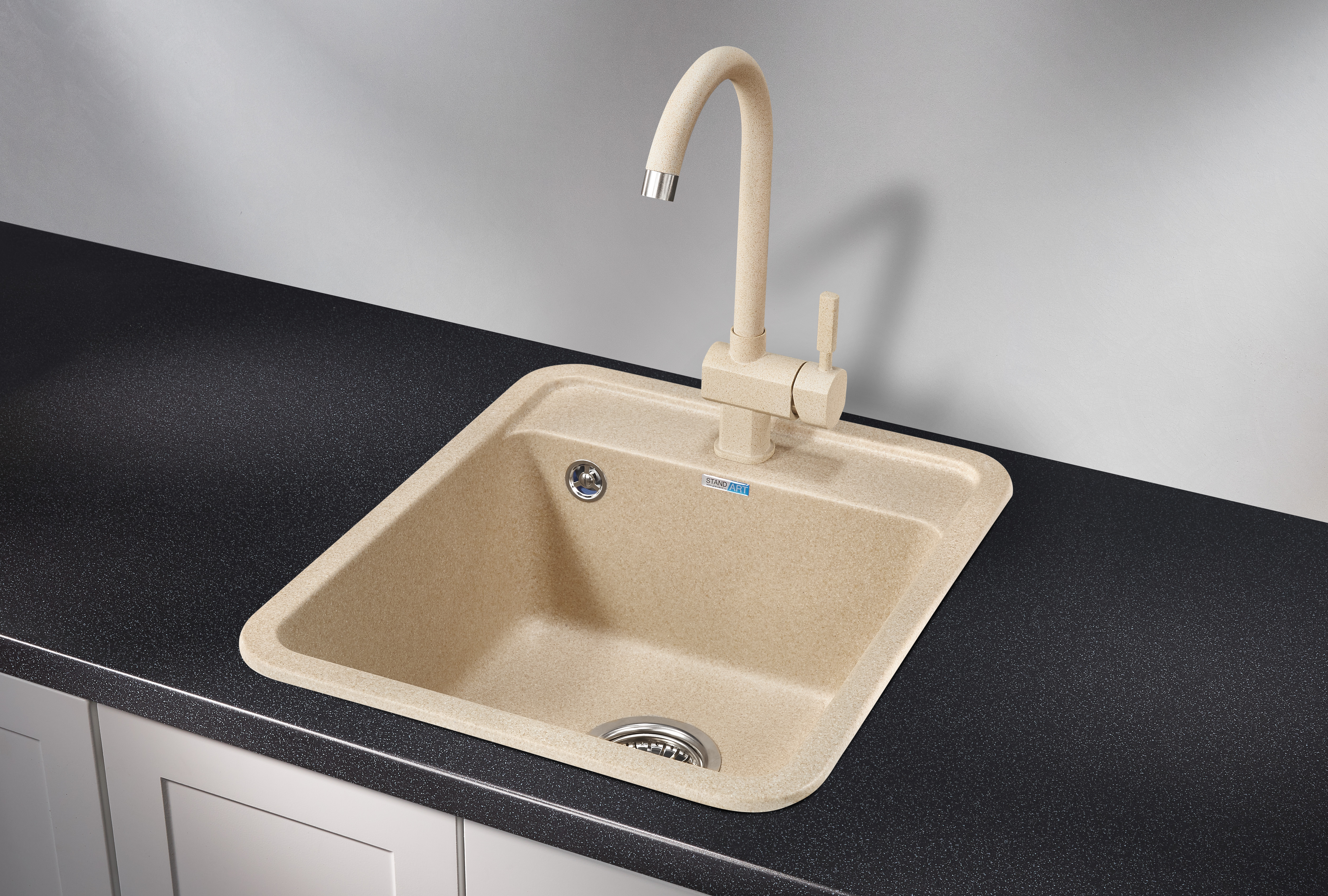 Фото Кварцевая мойка GRANULA 4202, БЕЖЕВЫЙ