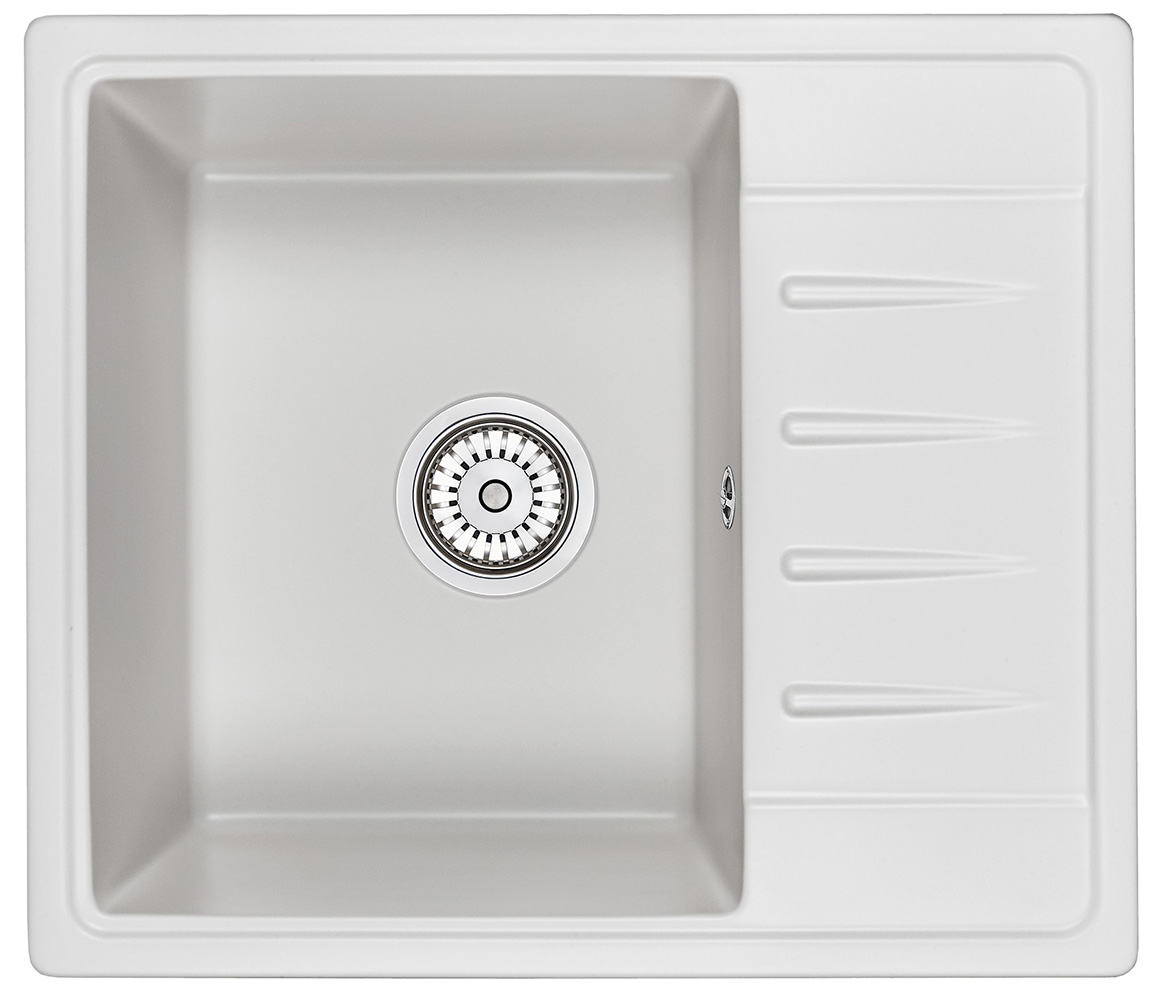 Превью картинка Кварцевая мойка GRANULA 5803, БЕЛЫЙ #2