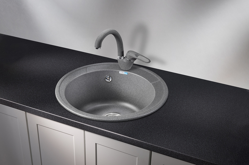 Фото Кварцевая мойка GRANULA 4802, ГРАФИТ