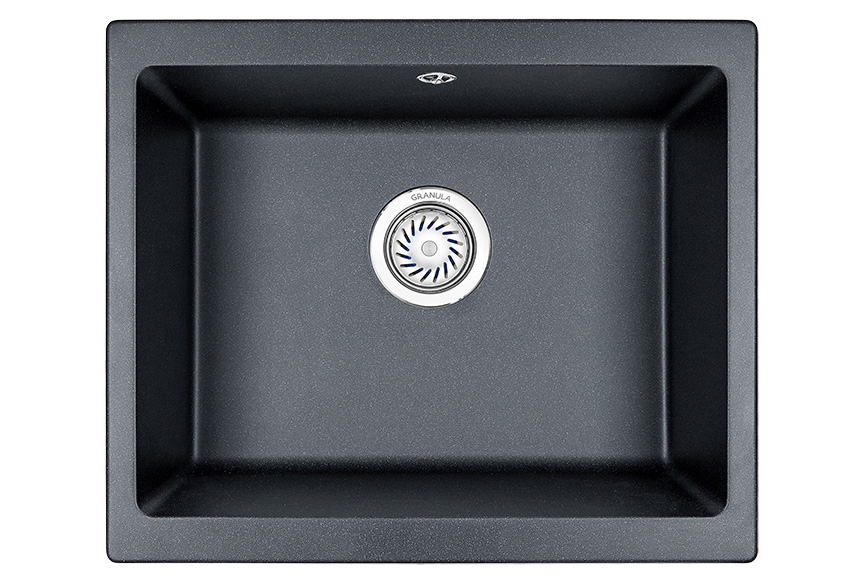 Превью картинка Кварцевая мойка GRANULA 5551, ШВАРЦ #2