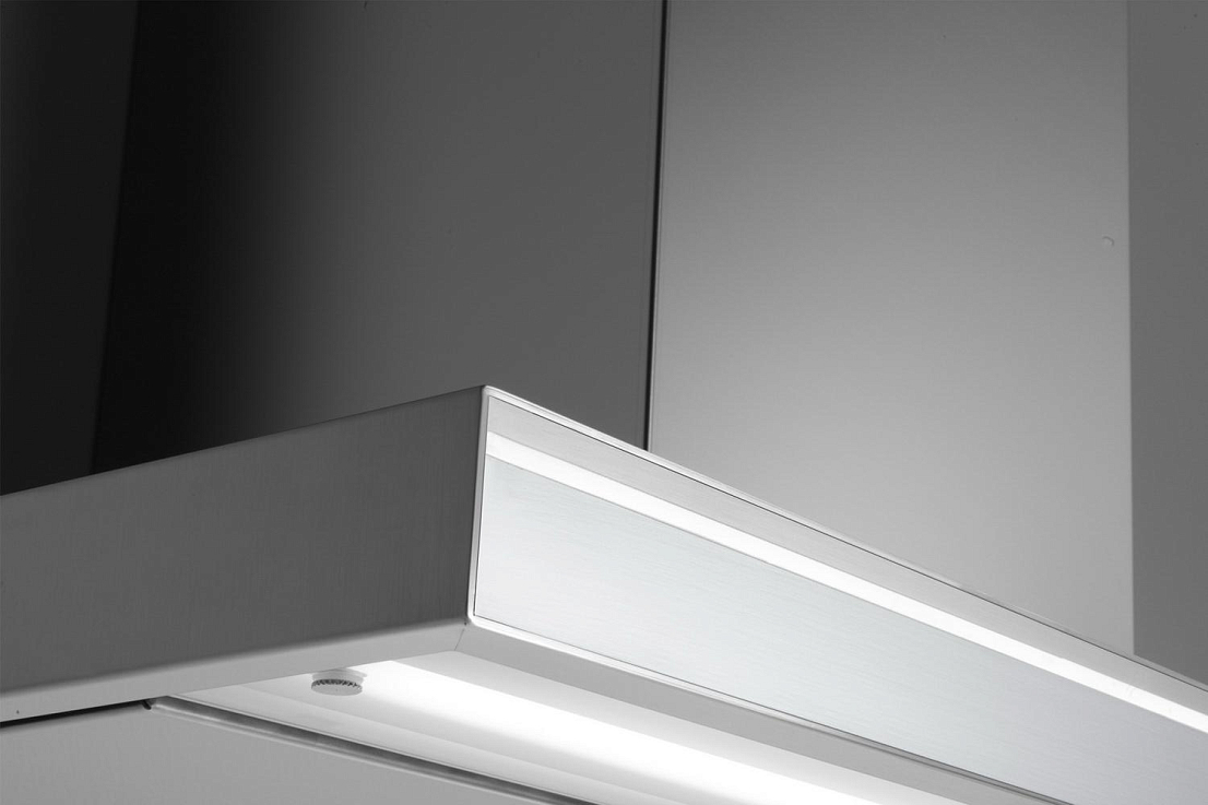 Превью картинка Т-образная вытяжка  Falmec LUMINA NRS GLASS STEEL 90 #3