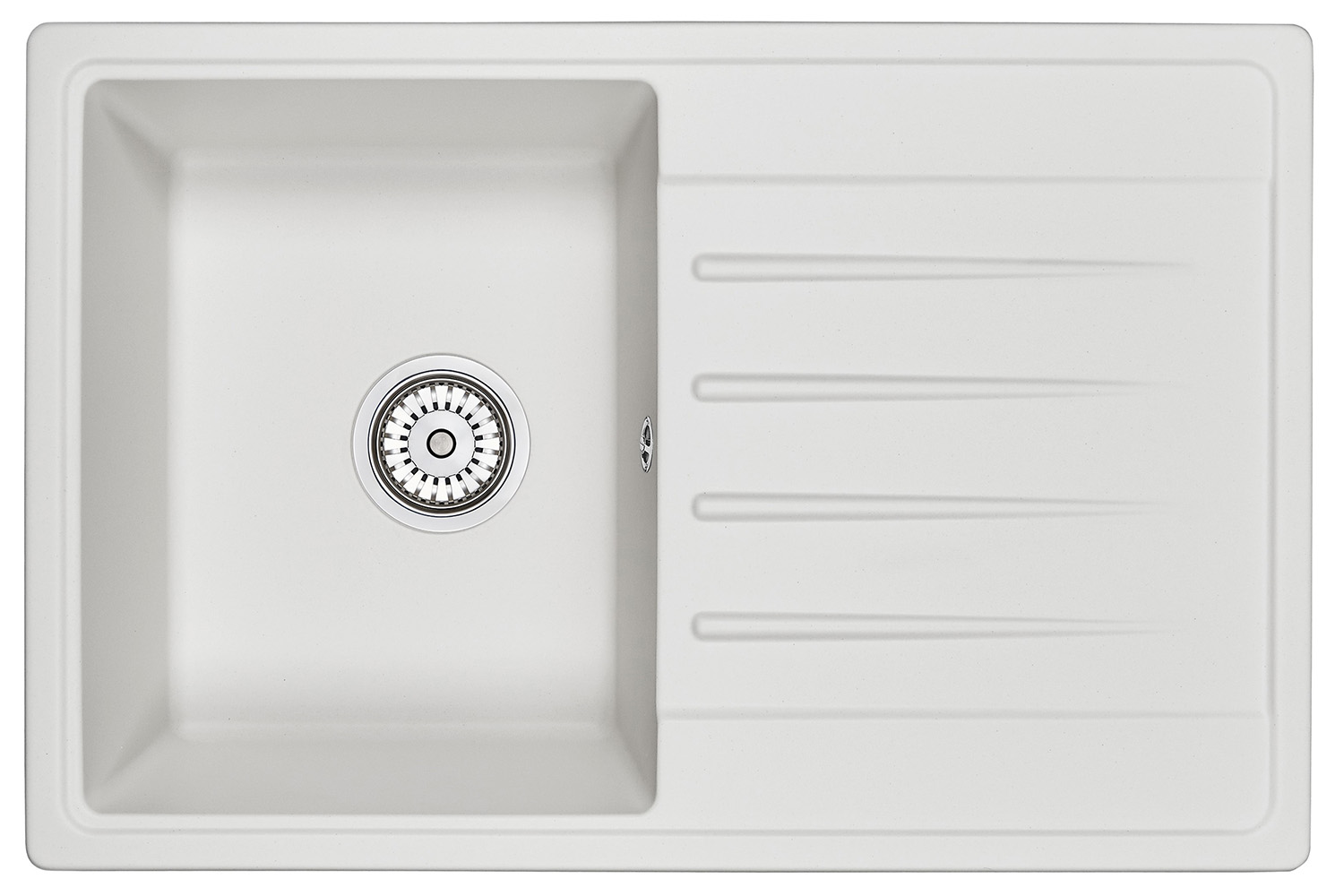 Превью картинка Кварцевая мойка GRANULA 7602, БЕЛЫЙ #2