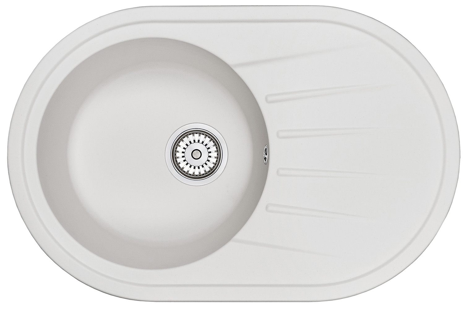 Превью картинка Кварцевая мойка GRANULA 7601, БЕЛЫЙ #2