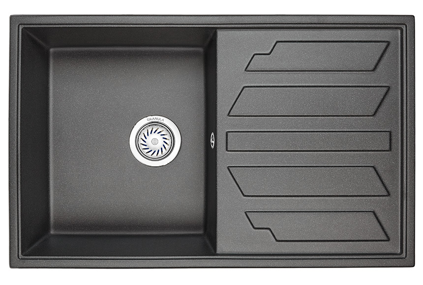 Превью картинка Кварцевая мойка GRANULA 8002, ЧЁРНЫЙ #2