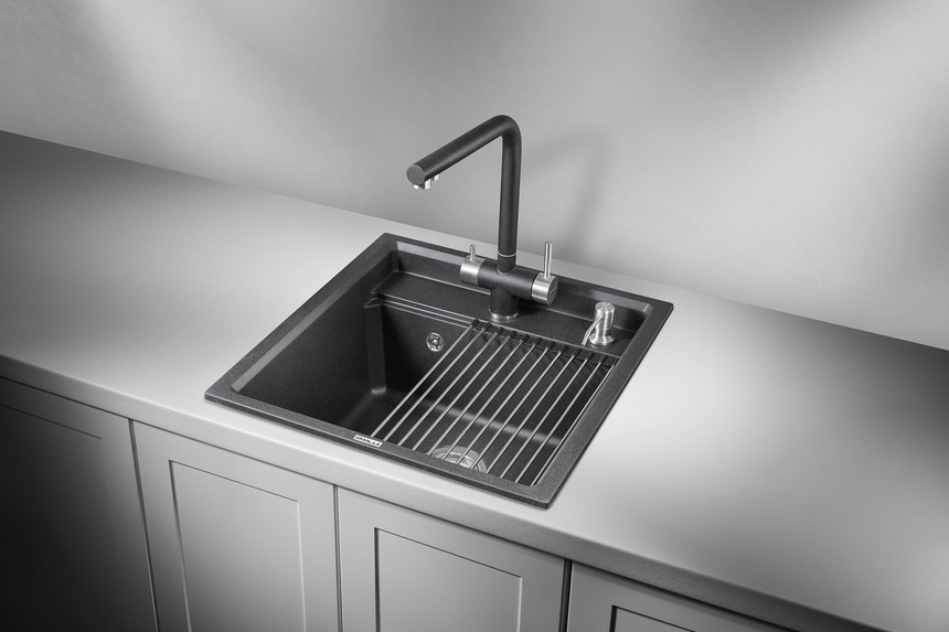 Фото Кварцевая мойка GRANULA 5002, ЧЁРНЫЙ