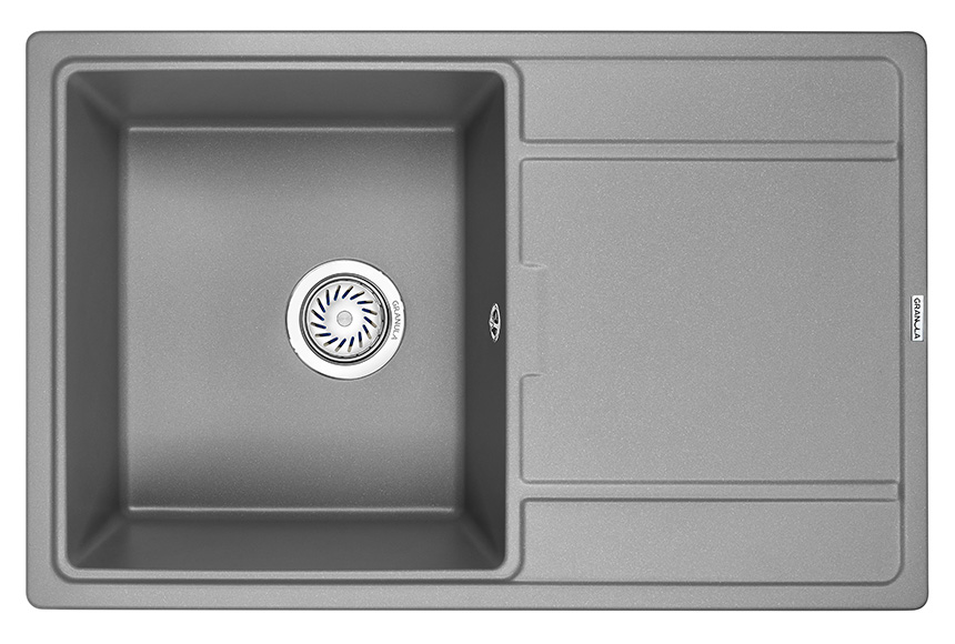 Превью картинка Кварцевая мойка GRANULA 7804, АЛЮМИНИУМ #2