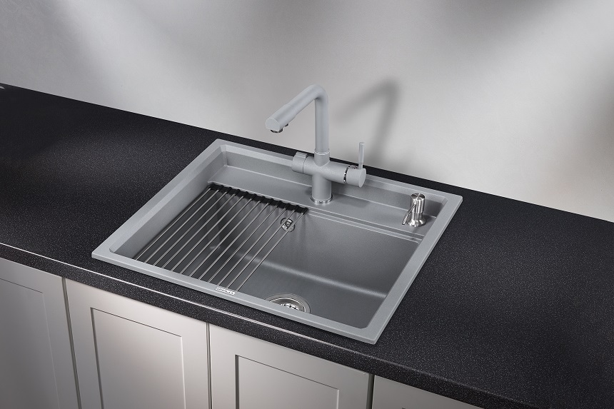 Фото Кварцевая мойка GRANULA 6003, АЛЮМИНИУМ