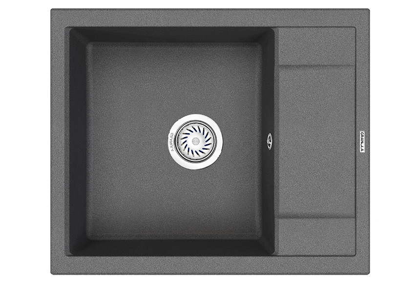 Превью картинка Кварцевая мойка GRANULA 6002, ГРАФИТ #2
