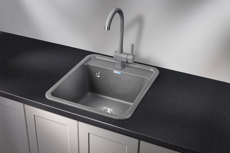 Фото Кварцевая мойка GRANULA 4202, ГРАФИТ