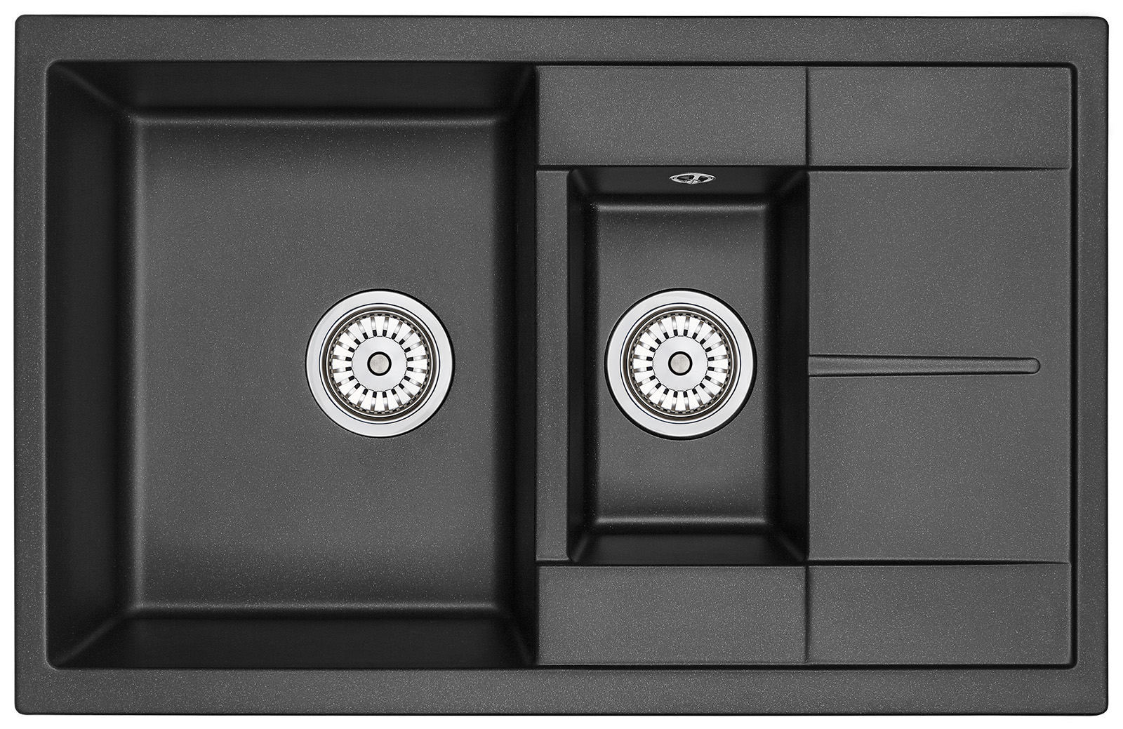 Превью картинка Кварцевая мойка GRANULA 7802, ШВАРЦ #2