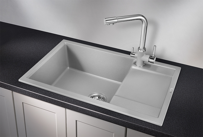 Фото Кварцевая мойка GRANULA 7805, АЛЮМИНИУМ
