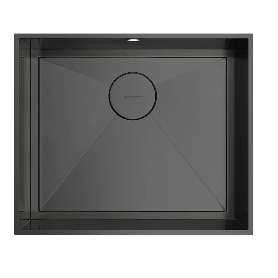 Фото Металлическая мойка Omoikiri Kasen 53-26-INT-GM нерж. сталь/вороненая сталь