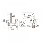 Превью картинка Смеситель для кухни Omoikiri Nagano-LG латунь/светлое золото #2