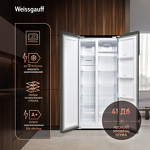 Превью картинка  Холодильник side by side Weissgauff WSBS 410 Inverter NoFrost Dark Grey #4