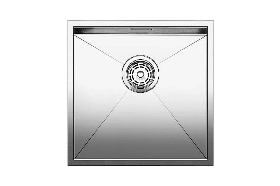 Фото Металлическая мойка Blanсo ZEROX 400-IF нерж.сталь зеркальная полировка с отв. арм. InFino