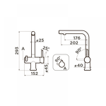 Превью картинка Смеситель для кухни Omoikiri Hotaru-IN-B латунь/нержавеющая сталь/голубой #2