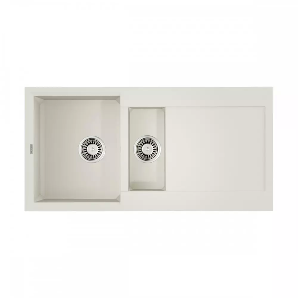 Фото Гранитная мойка Omoikiri Sakaime 100-2-WH Tetogranit/белый