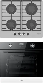 Картинка Haier духовой шкаф HOX-P11CGBG + газовая варочная панель HHX-G64CNG