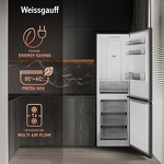 Превью картинка Холодильник с нижней морозилкой Weissgauff WRK 185 Total NoFrost Inverter Black #3