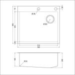 Превью картинка Металлическая мойка EMAR EMB-560(TOP) PVD Golden #5