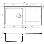 Превью картинка Гранитная мойка Omoikiri Sumi 100-PL Tetogranit/платина #2
