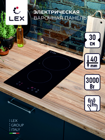 Картинка Lex EVH 320-0 BL панель стеклокерамическая электрическая