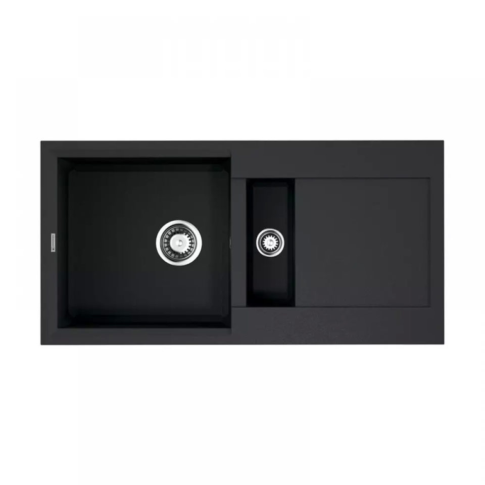 Фото Гранитная мойка Omoikiri Sakaime 86-2-BL Tetogranit/черный