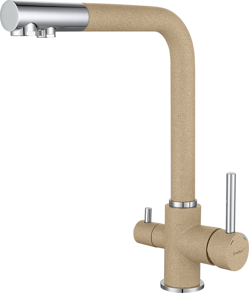 Фото Смеситель для кухни GranFest 3611 Песочный
