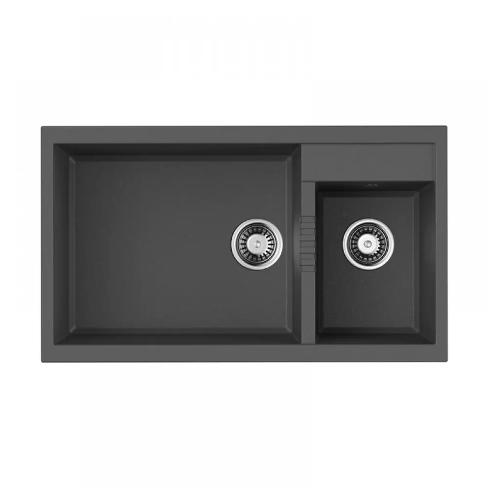 Фото Гранитная мойка Omoikiri Tedori 86-2-LB-PL Tetogranit/платина