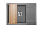 Превью картинка Кварцевая мойка GRANULA 7003, ГРАФИТ #4