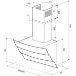 Превью картинка Наклонная вытяжка KRONA INGA 600 white push button #7