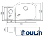 Превью картинка Металлическая мойка Oulin OL-U601 #3