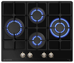 Превью картинка Газовая варочная панель Meferi MGH604BK GLASS RETRO #2