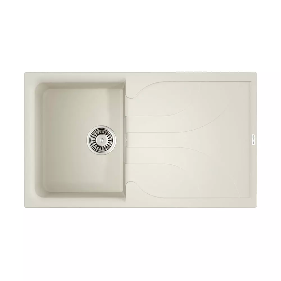 Фото Гранитная мойка Omoikiri Yasugata 86-WH Tetogranit/белый