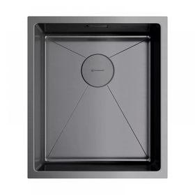 Картинка Omoikiri Taki 38-U/IF-GM нерж. сталь/вороненая сталь