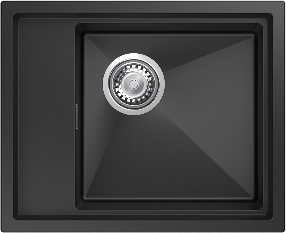 Фото Гранитная мойка Rivelato NOBILE 544-L 1-чаш 540*440 antracite