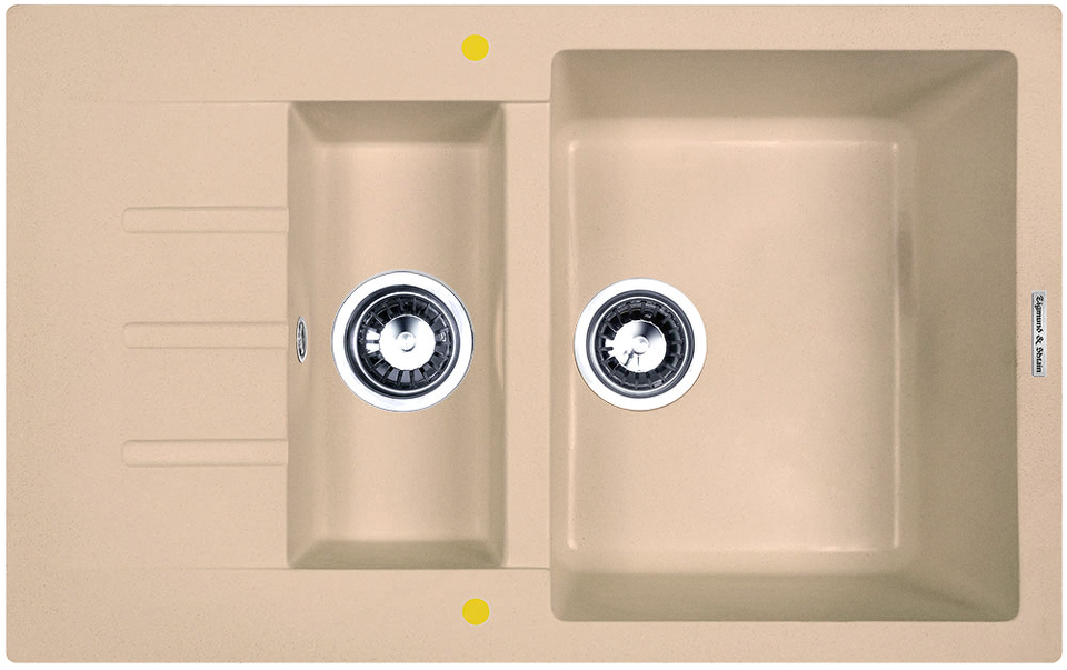 Фото Гранитная мойка Zigmund & Shtain RECHTECK 775.2 Топлёное молоко